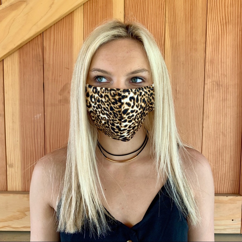 🔥FACE MASK🔥BROWN CHEETAH PRINT ANTI-POLLUTION NWT - Picture 1 of 4